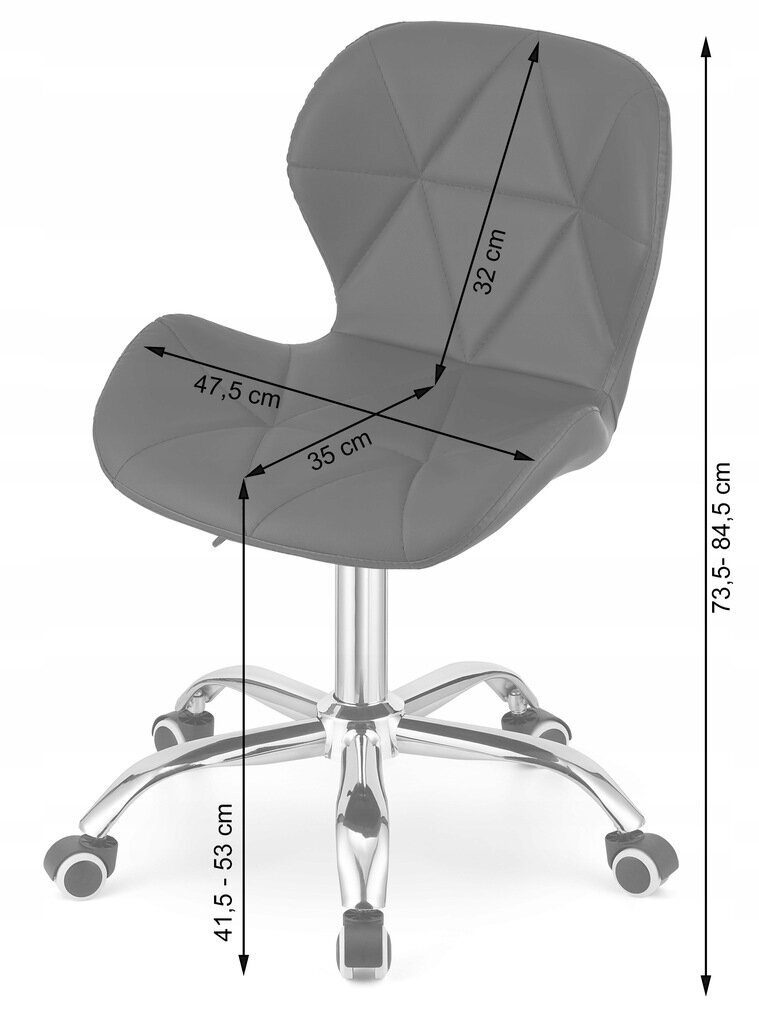 Stalo kėdė Muf-Art Dorm, pilka цена и информация | Biuro kėdės | pigu.lt