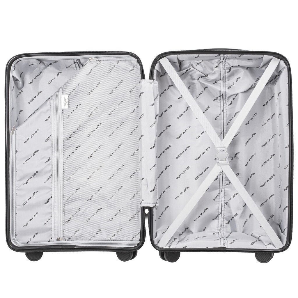 Didelis lagaminas Wings DQ181-05 3KPL, L, violetinis kaina ir informacija | Lagaminai, kelioniniai krepšiai | pigu.lt