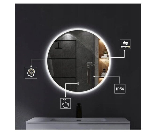 LED sieninis veidrodis FFJ60 kaina ir informacija | Veidrodžiai | pigu.lt
