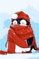 Tapyba pagal skaicius TM Varvikas Red Scarf Penguin MC1054e 20x30 cm цена и информация | Tapyba pagal skaičius | pigu.lt