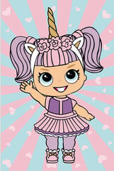 Tapyba pagal skaicius TM Varvikas Little Girl in a Unicorn Dress MC1092e 20x30 cm kaina ir informacija | Tapyba pagal skaičius | pigu.lt