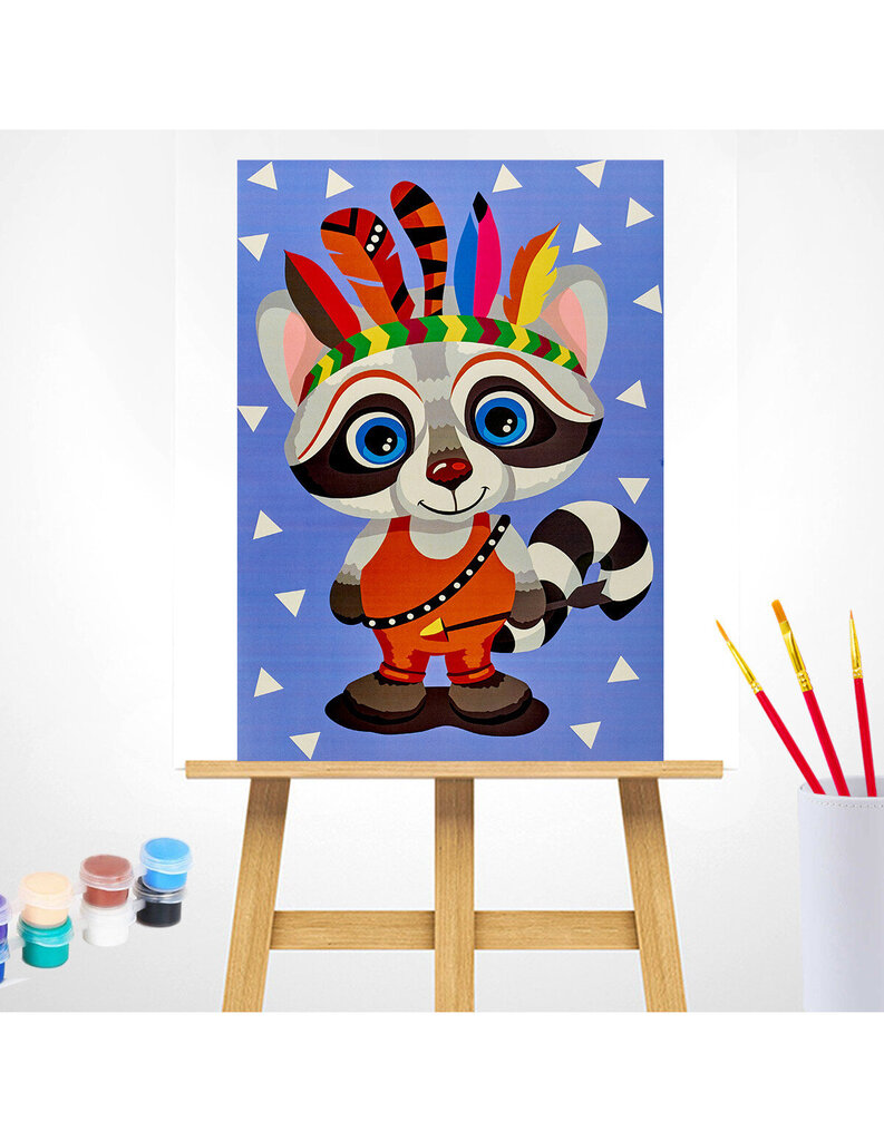 Tapyba pagal skaicius TM Varvikas Racoon - The Indian MC1100e 20x30 cm цена и информация | Tapyba pagal skaičius | pigu.lt