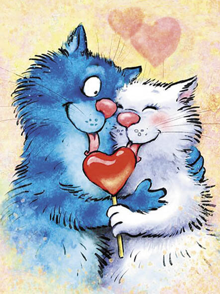 Tapyba pagal skaicius TM Varvikas Cats - Sharing happiness ME1130e 30x40 cm kaina ir informacija | Tapyba pagal skaičius | pigu.lt