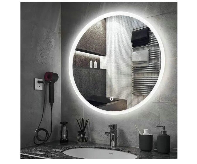 Sieninis veidrodis Tutumi FFJ80, sidabrinis kaina ir informacija | Veidrodžiai | pigu.lt