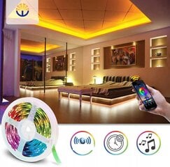 LED juosta RGB Bluetooth, 15m цена и информация | Светодиодные ленты | pigu.lt