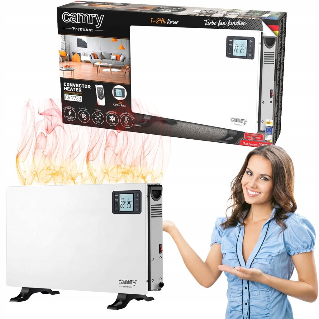 Elektrinis šildytuvas Camry 2000W kaina ir informacija | Šildytuvai | pigu.lt