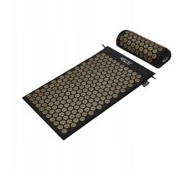 Akupresūros masažinis kilimėlis su pagalve 4Physio, 68x42cm, rudas kaina ir informacija | Masažo reikmenys | pigu.lt