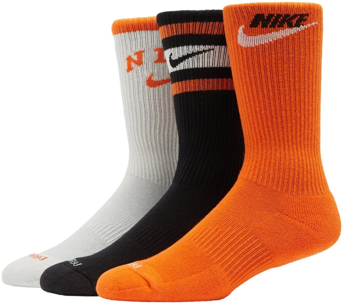 Nike Носки U Nk Ed Pls Csh Cwr 3P White Black Orange DX7665 903 DX7665 903/34-38  цена | pigu.lt