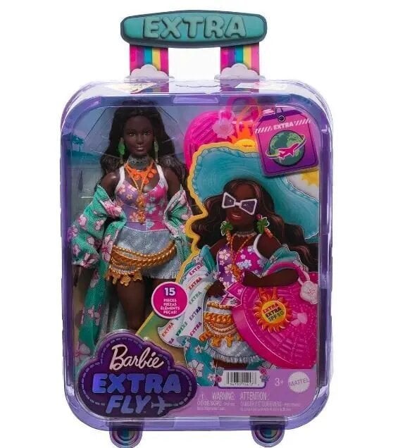 Lėlė Barbie Extra Fly beach цена и информация | Žaislai mergaitėms | pigu.lt