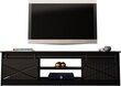 TV staliukas Cama Meble Granero, 200x56,7x35 cm, juodas kaina ir informacija | TV staliukai | pigu.lt