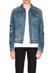 Helmut Lang Мужцины Mr 87 Destroy Jacket G10HM403 джинсовые куртки Голубой XS, S цена и информация | Мужские пиджаки | pigu.lt