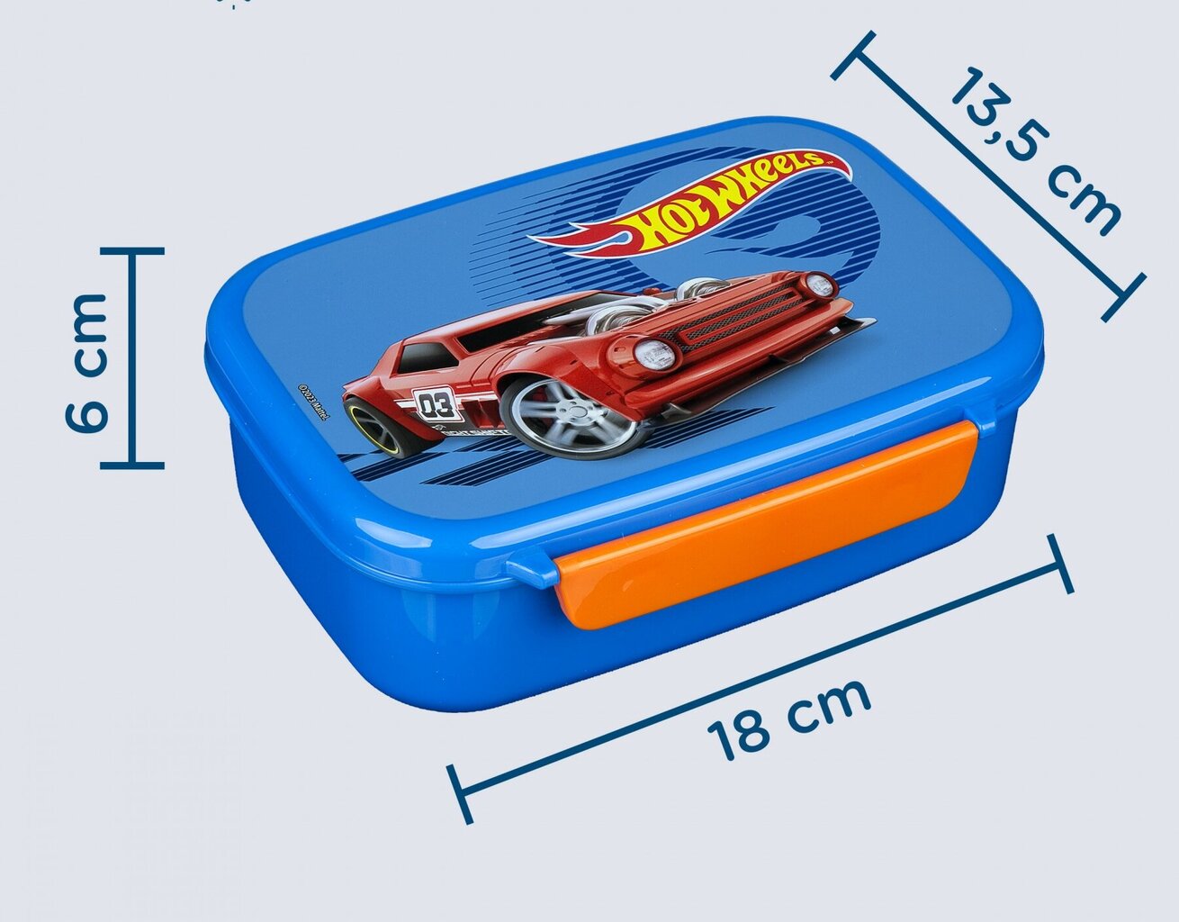 Hot Wheels sumuštinių dėžutė, 18 x 13,5 x 6 cm цена и информация | Maisto saugojimo  indai | pigu.lt