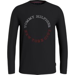 Tommy Hilfiger marškinėliai vyrams 80599, juodi цена и информация | Футболка мужская | pigu.lt