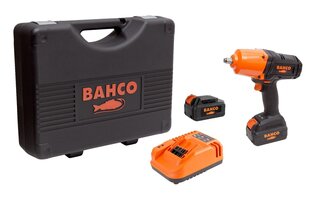 Набор аккумуляторных ударных гайковертов Bahco 1/2 дюйма, 18 В, с аккумулятором и зарядным устройством цена и информация | Механические инструменты | pigu.lt