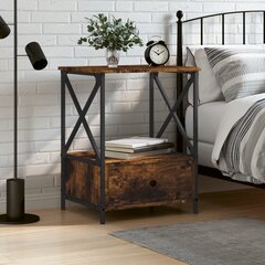 Naktinis staliukas vidaXL, rudas kaina ir informacija | Spintelės prie lovos | pigu.lt