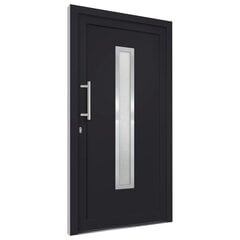 vidaXL Priekinės durys antracito spalvos 108x208cm 279240 цена и информация | Двери со стеклом LIRA, дуб сицилия, ЭКО шпон | pigu.lt