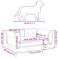 Dirbtinės odos lova šunims VidaXL, 70x45x30 cm, pilka kaina ir informacija | Guoliai, pagalvėlės | pigu.lt