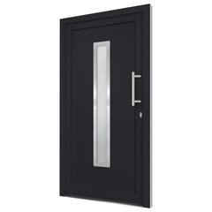 vidaXL Priekinės durys antracito spalvos 88x200cm 279241 цена и информация | Двери со стеклом LIRA, дуб сицилия, ЭКО шпон | pigu.lt