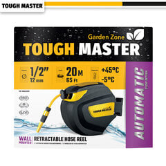 Automatinė laistymo ritė su žarna Tough Master, 20 m kaina ir informacija | TOUGH MASTER Gyvūnų prekės | pigu.lt