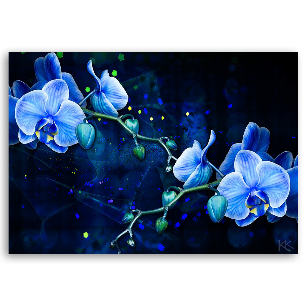 Reprodukcija Mėlyna orchidėja kaina ir informacija | Reprodukcijos, paveikslai | pigu.lt