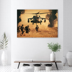 Reprodukcija Sraigtasparnis ir kareiviai misijoje kaina ir informacija | Reprodukcijos, paveikslai | pigu.lt