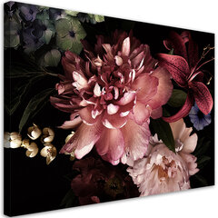 Paveikslas Gėlių puokštė tamsiame fone kaina ir informacija | Reprodukcijos, paveikslai | pigu.lt
