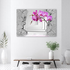 Reprodukcija Orchidėja abstrakčiame 3D fone kaina ir informacija | Reprodukcijos, paveikslai | pigu.lt