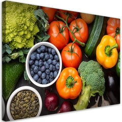 Reprodukcija Šviežios daržovės ir vaisiai kaina ir informacija | Reprodukcijos, paveikslai | pigu.lt