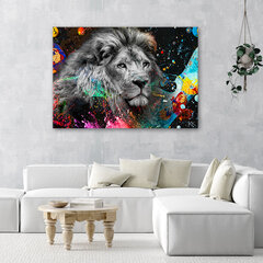 Paveikslas Liūtas spalvingame fone kaina ir informacija | Reprodukcijos, paveikslai | pigu.lt