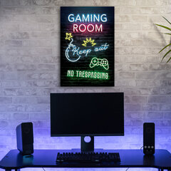 Reprodukcija Užrašas gaming room kaina ir informacija | Reprodukcijos, paveikslai | pigu.lt