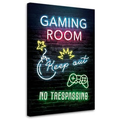 Reprodukcija Užrašas gaming room kaina ir informacija | Reprodukcijos, paveikslai | pigu.lt