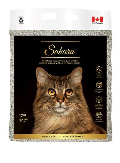 Bentonitinis kačių kraikas Sahara premium clumping cat litter, 17kg цена и информация | Kraikas katėms | pigu.lt