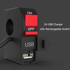 Motociklo USB įkroviklis, 1 vnt. цена и информация | Принадлежности для мотоциклов | pigu.lt