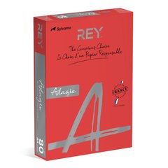 Spalvotas popierius REY ADAGIO A4 80g red intense 21 kaina ir informacija | Kanceliarinės prekės | pigu.lt