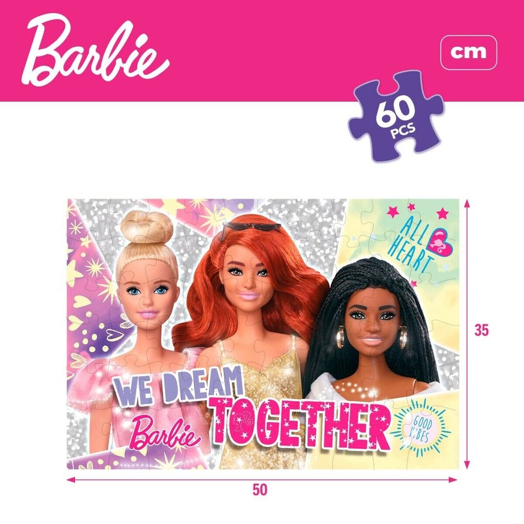 Dėlionė Barbie Glitter Ravensburger, 60 d. kaina ir informacija | Konstruktoriai ir kaladėlės | pigu.lt