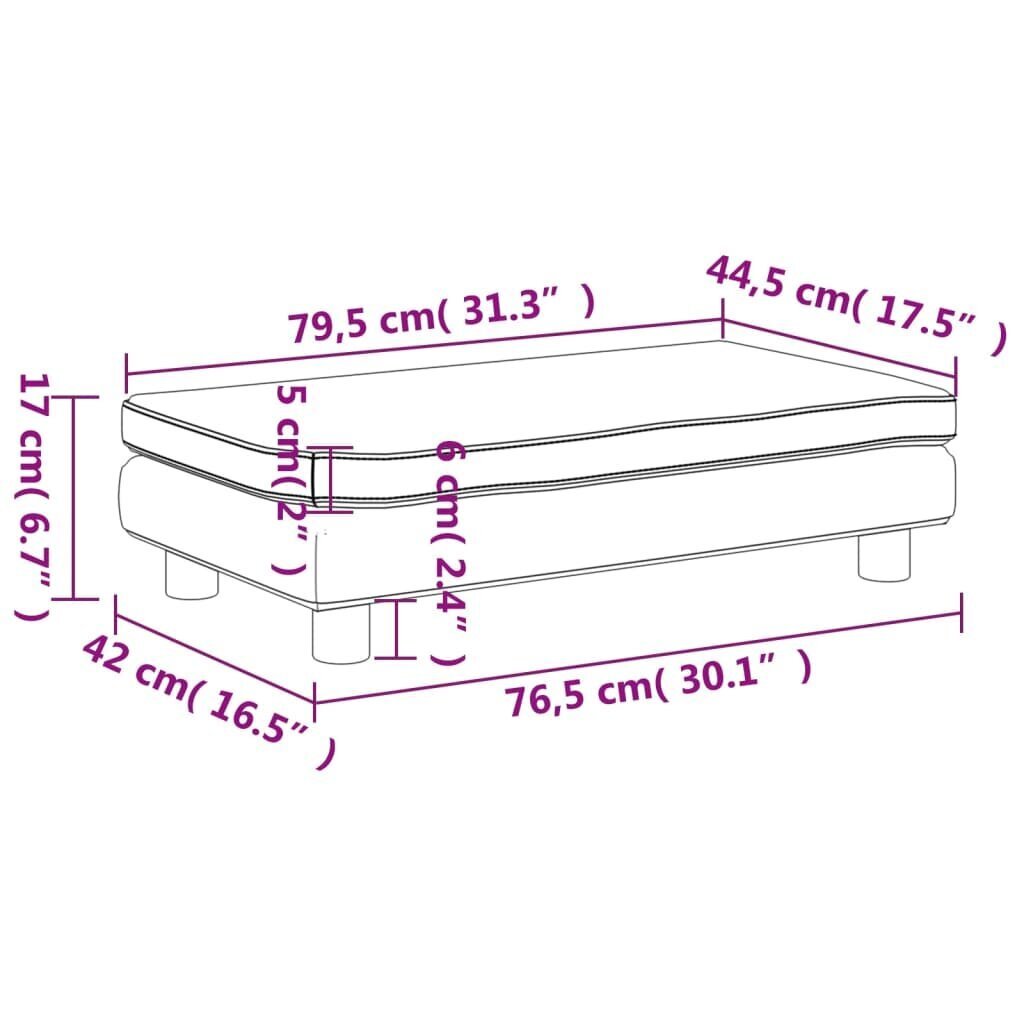 Vaikiška sofa vidaXL, pilka kaina ir informacija | Vaikiški sėdmaišiai, foteliai, pufai | pigu.lt