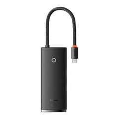 Концентратор Baseus OS Lite, 6 портов (от Type-C до HDMI USB3.0*2 PD SD/TF) (черный) цена и информация | Адаптеры, USB-разветвители | pigu.lt