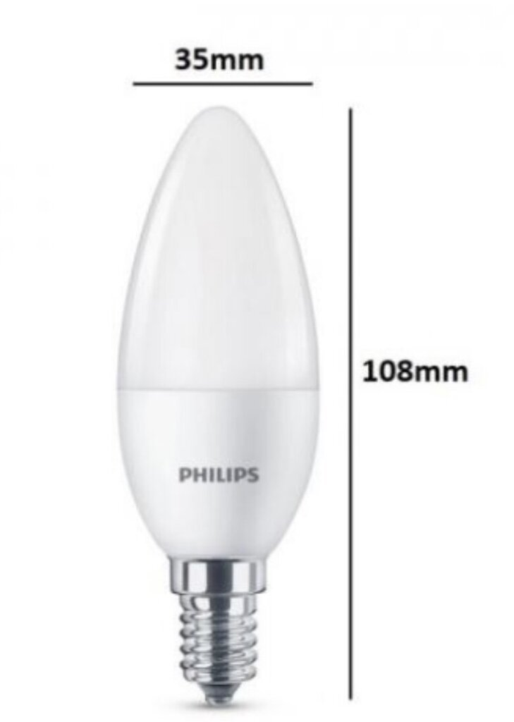 Led lemputė Philips E14 470lm 2700K, 3 vnt. kaina ir informacija | Elektros lemputės | pigu.lt