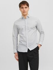 Мужская рубашка Jack & Jones 12237914*01, белая/черная, 5715426387158 цена и информация | Мужские рубашки | pigu.lt