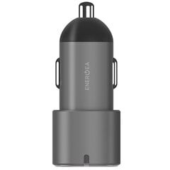 ENERGEA ład. sam. 2xUSB-C PD-PPS 66W stalowy|gunmetal Alu Drive D60 цена и информация | Зарядные устройства для телефонов | pigu.lt