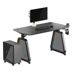 Игровой стол Ultradesk Booster с призматическим светодиодным RGB-дисплеем цена и информация | Компьютерные, письменные столы | pigu.lt