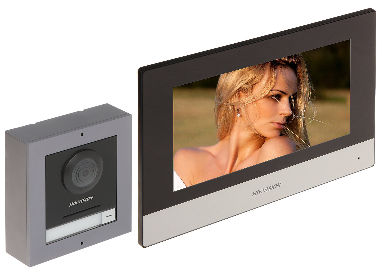 Video domofono rinkinys Hikvision DS-KIS602(B)(O-STD) цена и информация | Domofonai | pigu.lt