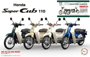 Klijuojamas Modelis Fujimi B-NX-No7 Honda Super Cub110 (Tasmania Green Metallic) 141978 1/12 kaina ir informacija | Klijuojami modeliai | pigu.lt
