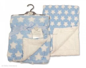 Детское одеяло синие звезды / SnuggleBaby цена и информация | Детские подушки, конверты, спальники | pigu.lt