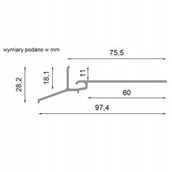 Metalinis kampinis apvadas 200x20 cm juodas kaina ir informacija | Tvoros ir jų priedai | pigu.lt