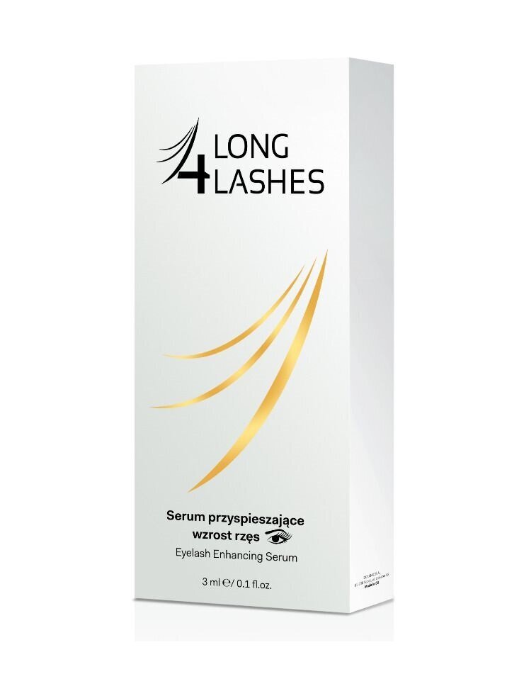 Blakstienų serumas Long4Lashes, 3 ml цена и информация | Akių šešėliai, pieštukai, blakstienų tušai, serumai | pigu.lt