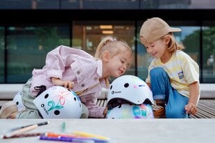 Dviratininko šalmas vaikams, baltas цена и информация | Шлемы | pigu.lt