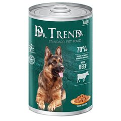 Dr. Trend konservuoti šunų jautienos gabaliukai padaže, 1,2 kg цена и информация | Консервы для собак | pigu.lt