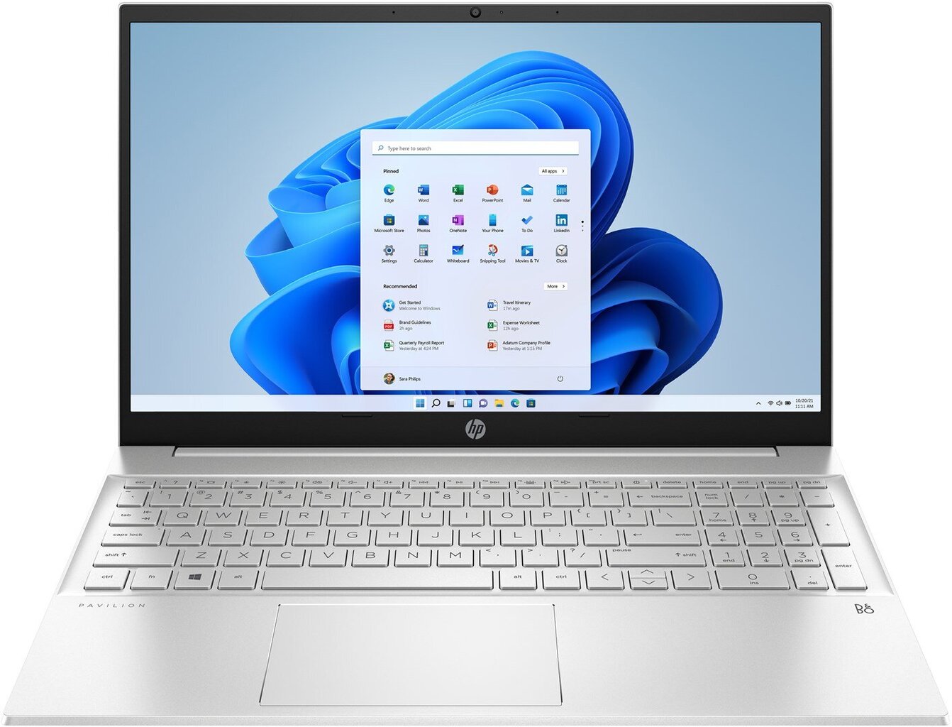 HP Pavilion 15 4S8V5EA AMD Ryzen 7 5700U, RAM 16 GB, 512 GB SSD, AMD Radeon Graphics, Windows 11 Home, Silver kaina ir informacija | Nešiojami kompiuteriai | pigu.lt