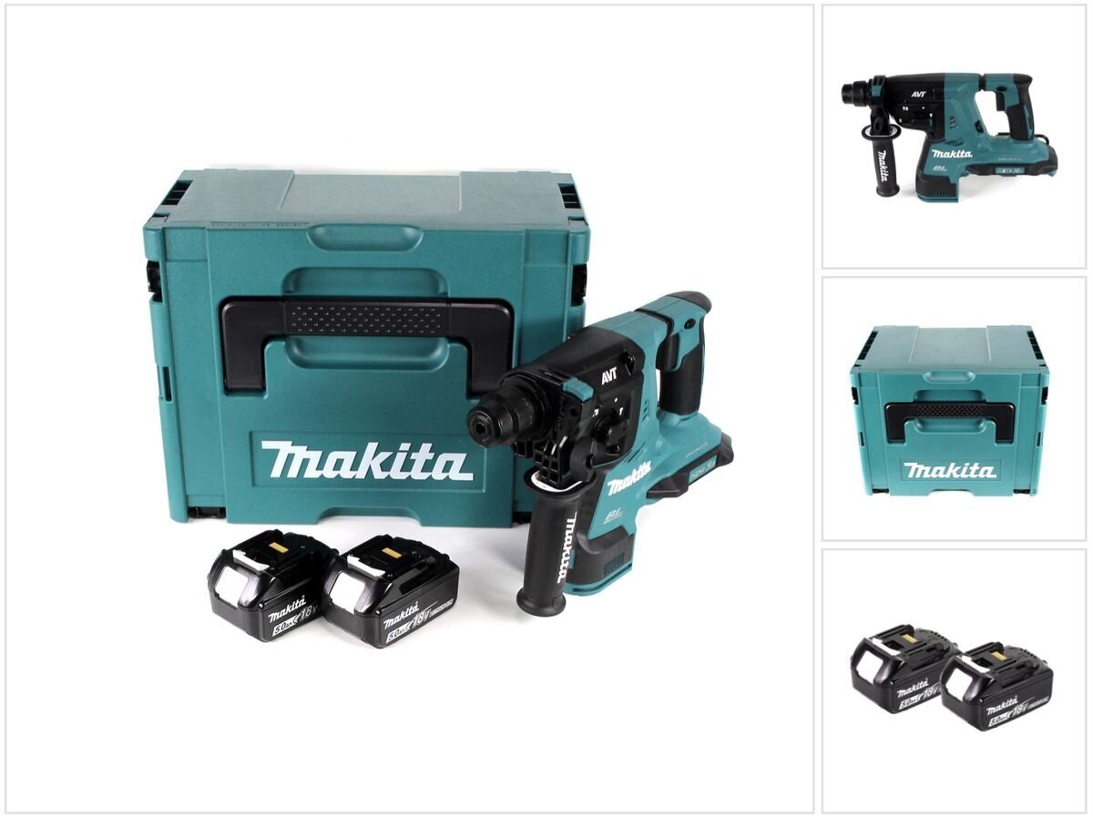 Akumuliatorinis perforatorius Makita DHR 280 TJ, 2 x 18 V, su akumuliatoriumi, be įkroviklio kaina ir informacija | Perforatoriai | pigu.lt